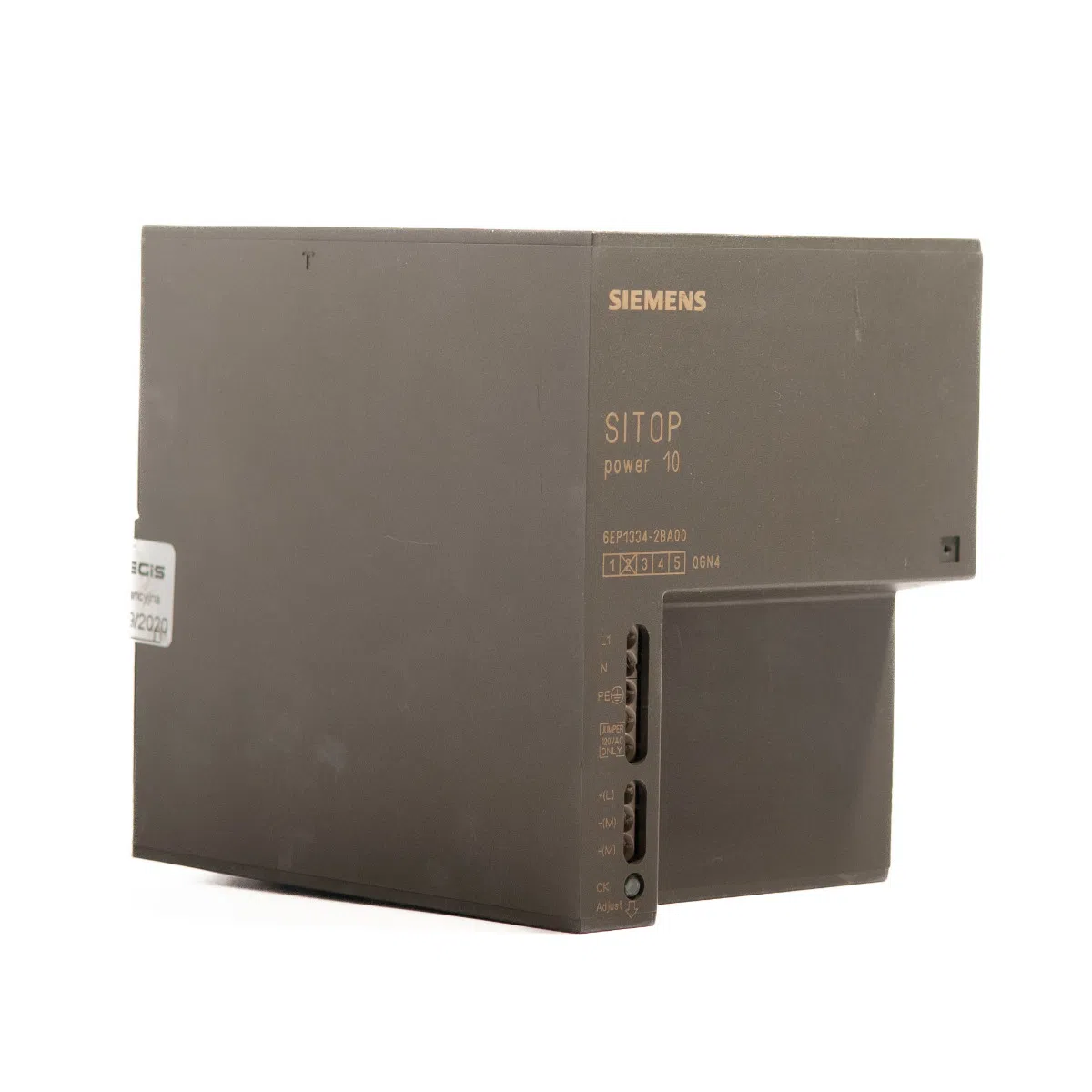 Siemens 6EP13342BA20 Power Supply, AC-DC, 24V, 10A, 100-240V In, Din Rail Mount, SITOP Smart Series