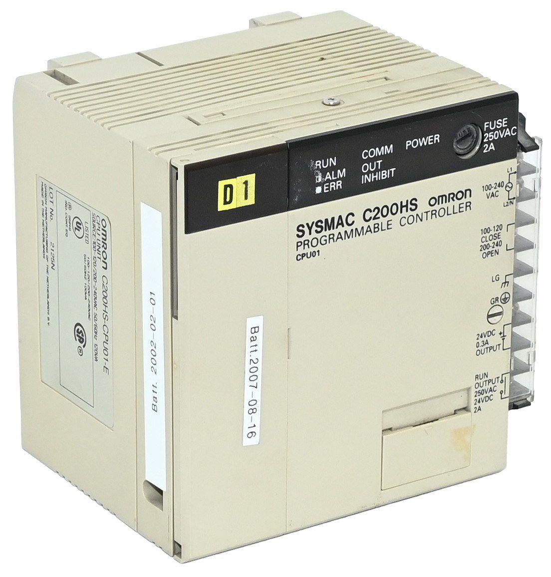 Omron C200HS-CPU01-E C200HS CPU Module Unit — PLCs